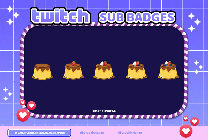 GraphicNanau's tweet photo. Sub Badges Work
Here: https://t.co/TFDX0PmGj1
#twitch #emotes #subbadges #TwitchEmoteArtist #twitchtv #loyalitybadges #emotestwitch #commissionsopen #graphics #FiverrGig #Fiverr #subbadgetwitch #emoteartist #customsubbadges #twitchsubbadges #twitchemotes #badges https://t.co/vxTiVnbrsP