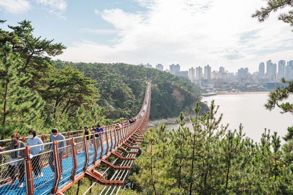 VisitKorea on Twitter "Daewangam Park in Ulsan has a suspension