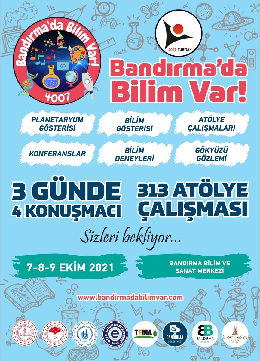 7-8-9 Ekim Bandırma Bilim ve Sanat Merkezi