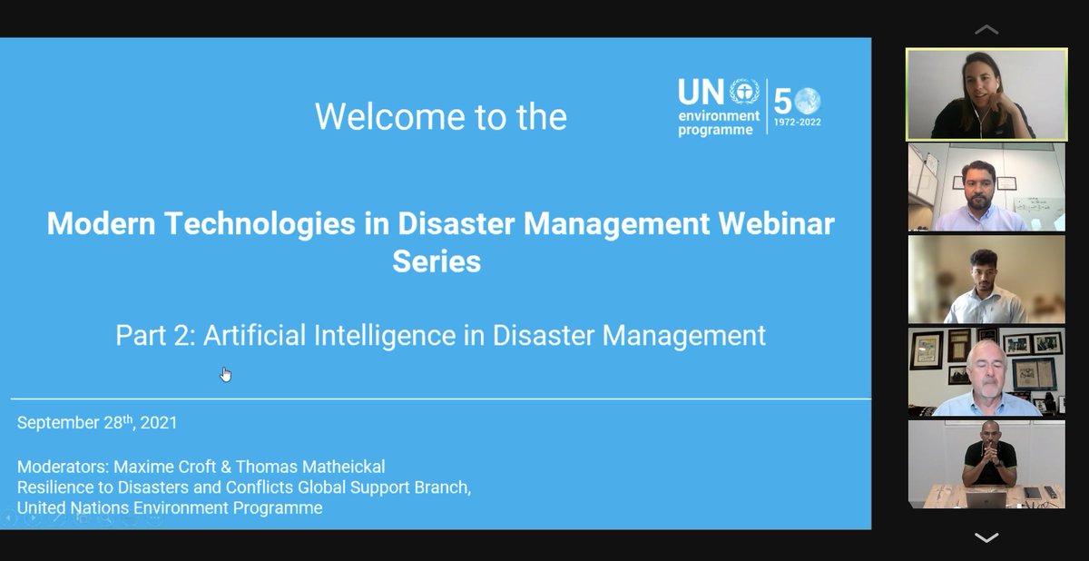 Delighted and honored to speak at The United Nations Environment Programme <a href="/UNEP/">UN Environment Programme</a> event yesterday on the use of AI for disaster response with 200+ participants from all over the world.

Presented our work on time-critical analysis of SM text and image streams from <a href="/QatarComputing/">QCRI</a>