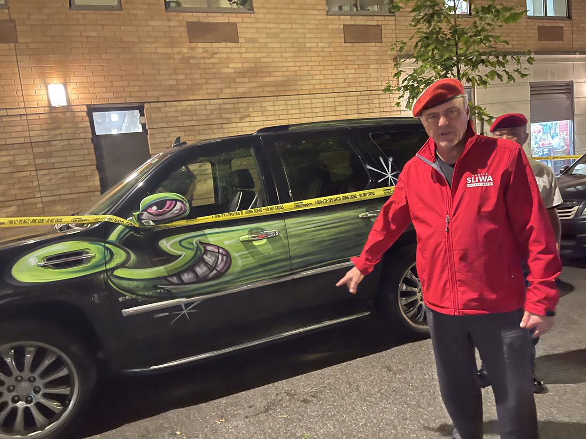 AllisonEdenArt's tweet photo. My car was a crime scene tonite- 90th &amp; Amsterdam- double shooting-  man and a woman- gun found under my car !!! Only @CurtisSliwa on scene showing concern for his neighbors- a true man of the people- Thank You Curtis and his @officialga2014 Next #mayor #NYC #stoptheviolence https://t.co/Dck8vXMj94