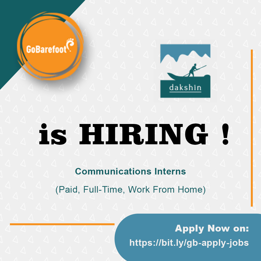 Looking for a JOB? @dakshin_seas & others are hiring on the GoBarefoot platform. Apply Now -> gobarefoot.co/api/public/job… Checkout other opportunities on -> bit.ly/gb-apply-jobs To get alerts: WhatsApp group - bit.ly/wa-jobs Telegram Channel - bit.ly/telg-jobs