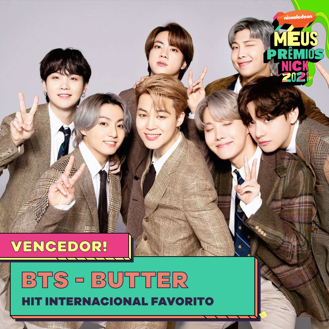 admln_crab's tweet photo. Meus Premios Nick 2021 ( Results )
🏆Grupo Musical Favorito - #BTS
🏆Fandom De Ano - #ARMY
🏆Hit Internacional Favorito - #Butter
🏆Clipe Do Ano - #ButterClipe
🏆Challenge Hits Do Ano - #PermissionToDance
Thank you for voting , #BTSARMY 💜
@BTS_twt https://t.co/srgQ43nQ51