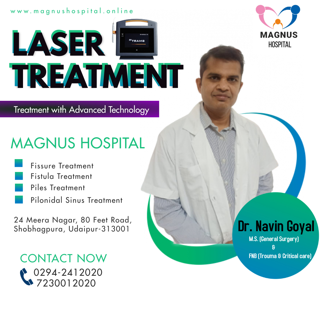 HospitalMagnus's tweet image. MAGNUS HOSPITAL 
Advanced Laser Treatment - Fissure, Fistula, Piles and Pilonidal Sinus.
24 Meera Nagar, 80 Feet Road, Shobhagpura, Udaipur- 313001
Contact Number : 0294-2412020
Emergency Number : 7230012020