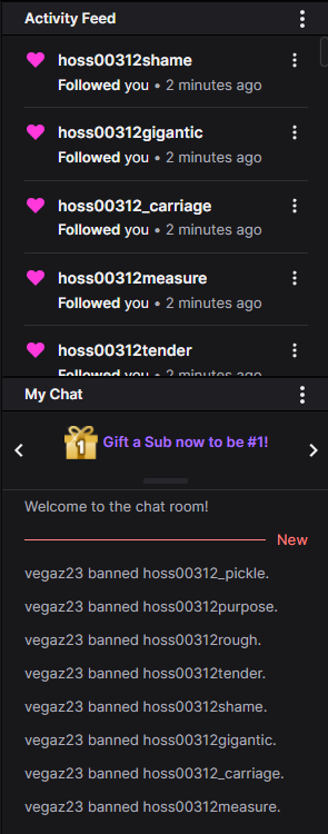 Vegaz23's tweet image. Wow... Wow Hoss... just run up in my stream as soon as I start? 

#SmallStreamerProblems