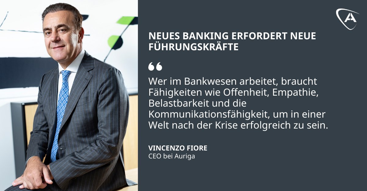 AurigaSW_German's tweet photo. Vincenzo Fiore, CEO bei Auriga erläutert, wie transformationale Führung das #Bankwesen nach COVID neu beleben könnte. Lesen Sie den Artikel bei @FinTechMagazine: https://t.co/yS1ELc2kxb https://t.co/VuN1geD8ZP