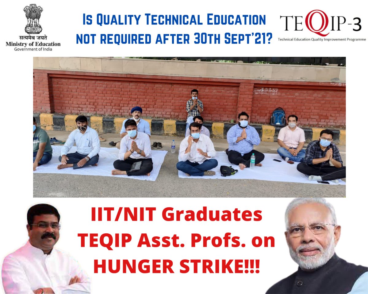 TriveniPal8's tweet image. &quot;दुख इस बात का नहीं है कि अब हमें हटा रहे हैं बल्कि आप हमारा कैरियर समाप्त कर रहे हैं&quot;
मोदी जी अब मदद करें🙏
@narendramodi @PMOIndia @dpradhanbjp @Drsubhassarkar @EduMinOfIndia @ANI @ABPNews @aajtak @ndtv @AmitShah @IndianExpress @TheQuint
#IITians_NITians_On_Hunger_Strike