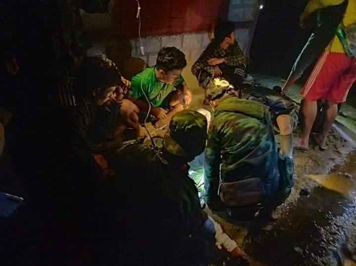 tw // blood A local of Taesule village, Demoso Tsp was severely injured by a landmine set by SAC terrorists while he was coning back home to get food. #MyanmarEconomicCollapse #Sep29Coup #WhatsHappeningInMyanmar