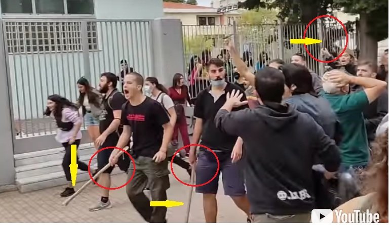 Ούτε ένας (1) δημοσιογράφος κατεστημένου ΜΜΕ ΔΕΝ «είδε» τα ΕΥΔΙΑΚΡΙΤΑ στυλιάρια που κρατούσαν οι… «αντιφασίστες φοιτητές» οι οποίοι, απειλώντας με… «κρεμάλες», προσπάθησαν να εισέλθουν στο ΕΠΑΛ στην Σταυρούπολη!

Το σχετικό video:
youtube.com/watch?v=01oTUI…

#ΕΠΑΛ #Σταυρουπολη