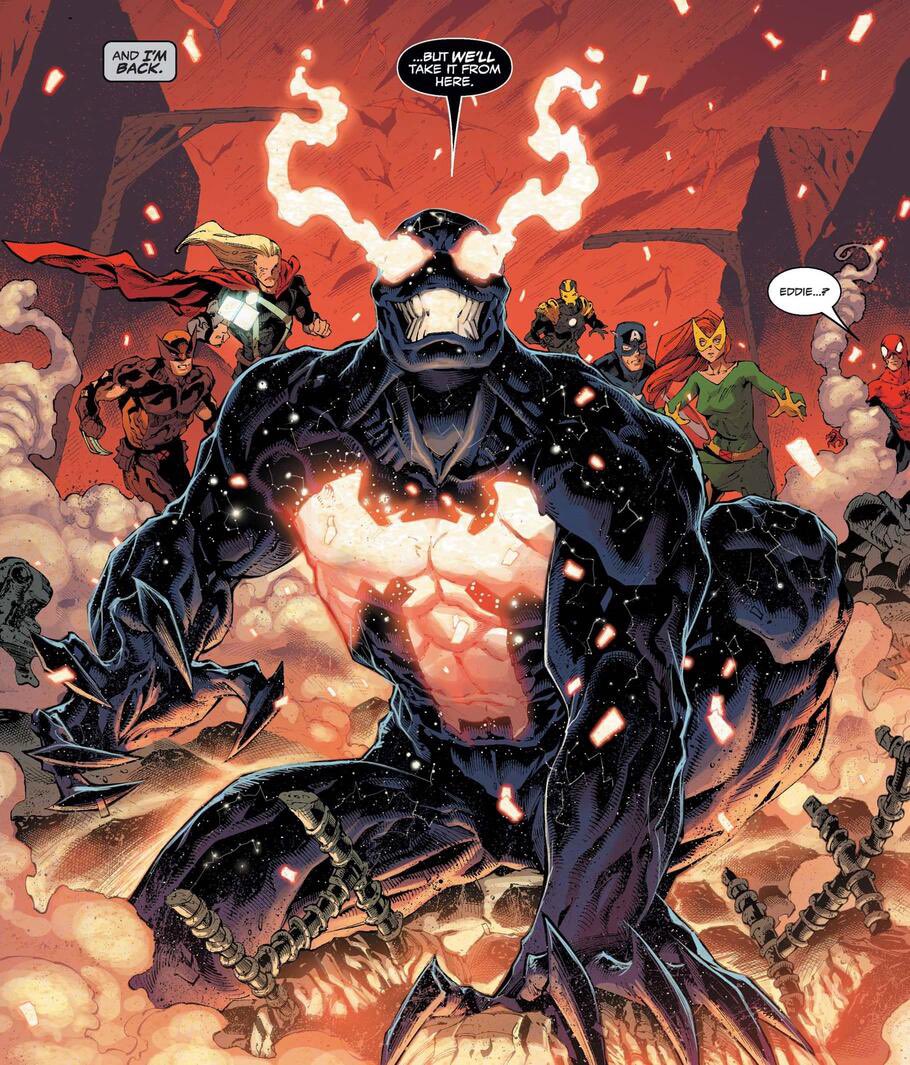 It’s just the way that God Venom pretty much made Venom one of the most powerful characters in Marvel history and also pretty much made Venom vs Crona null and void at this rate 

As he could kill a Celestial, destroyed the All Black, and killed Knull. Who tore Sentry in HALF! https://t.co/9M2YbKxkJm