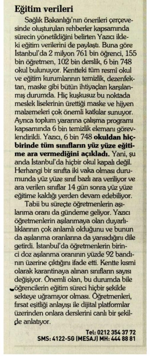 Okul ikliminin çok boyutluluğundan söz eden İl Millî Eğitim Müdürümüz Sayın Levent Yazıcı, eğitim ortamlarının akademik bilgilerin yanında öğrencilerimizin sosyal ve duygusal beceriler kazandığı mekânlar olduğunu hatırlattı.
<a href="/tcmeb/">Millî Eğitim Bakanlığı</a> <a href="/memleventyazici/">Levent Yazıcı</a>
📰 sabah.com.tr/yazarlar/gurso…