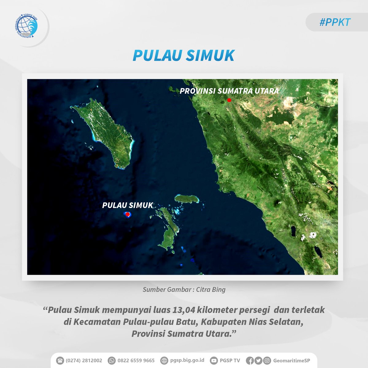 GeomaritimeSP's tweet photo. Pulau Simuk mempunyai luas 13,05 kilometer persegi termasuk salah satu pulau terluar yang terletak di pesisir Sumatera Utara. Pulau ini terletak di Kecamatan Pulau-pulau Batu, Kabupaten Nias Selatan, Provinsi Sumatera Utara. https://t.co/WWpGBni9es