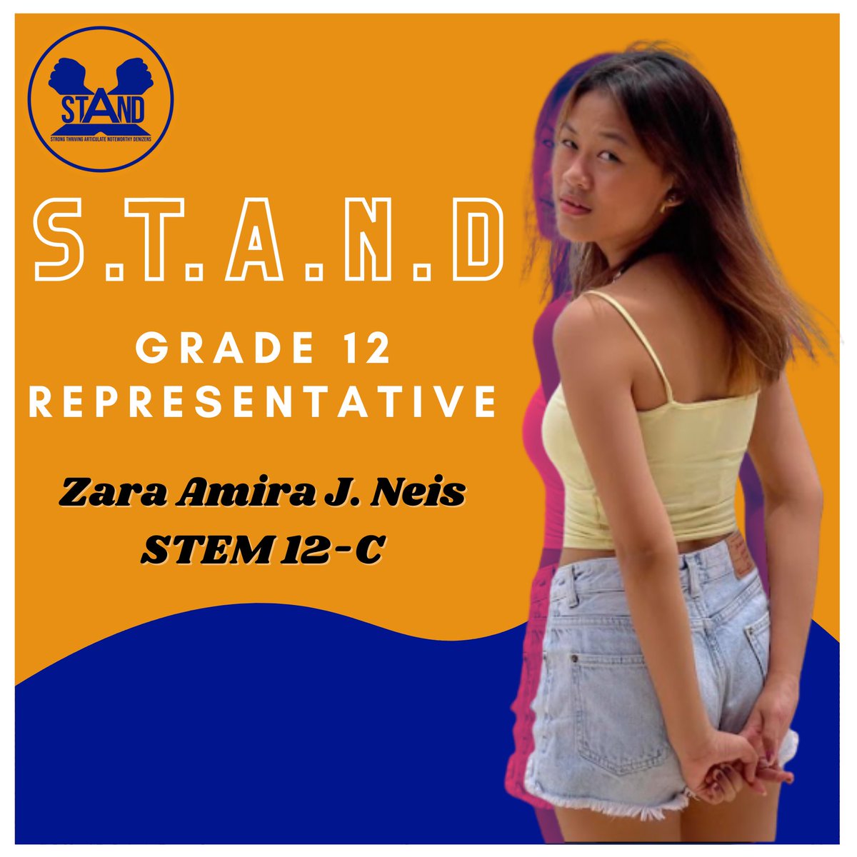 cdustandparty's tweet photo. What's up, SHS!
Here are your aspiring Grade 12 Representatives SCOSH officers under the mighty banner, π¦π§ππ‘π!
Always remember, π¦π§ππ‘π will stand by you, for you, and with you.
Vote wisely, vote straight, vote STAND.
#iStandwithSTAND
#STAND2021 https://t.co/fnUWcGEFox