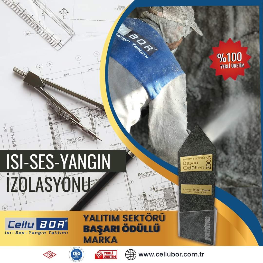 Isı-ses-yangın İzolasyonun da %100 Yerli Üretim Olan Yalıtım Sektörü Başarı Ödüllü Marka CelluBOR!
Detaylı Bilgi İçin İletişime Geçebilirsiniz 

 cellubor.com.tr 

📞 0216 640 54 54- 0533 263 72 56 

. 

. 

.
#duvarsesyalıtımmalzemeleri #yalibor #boryalıtım #Cellubor