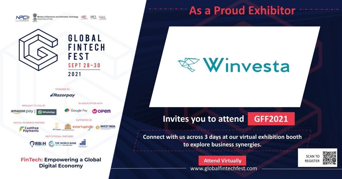 winvesta's tweet photo. Come join us at #GlobalFinTechFest21! 

Want to know how Winvesta is powering the future of finance? 

Swing by and say hi to @keshavrai &amp; @_faizmemon_ to find out at the #gff2021!

Grab your free seat now: https://t.co/xfQCq5VfU7 

@IAMAIForum @FCCUpdates @PCIUpdates https://t.co/PGdkZriT1U