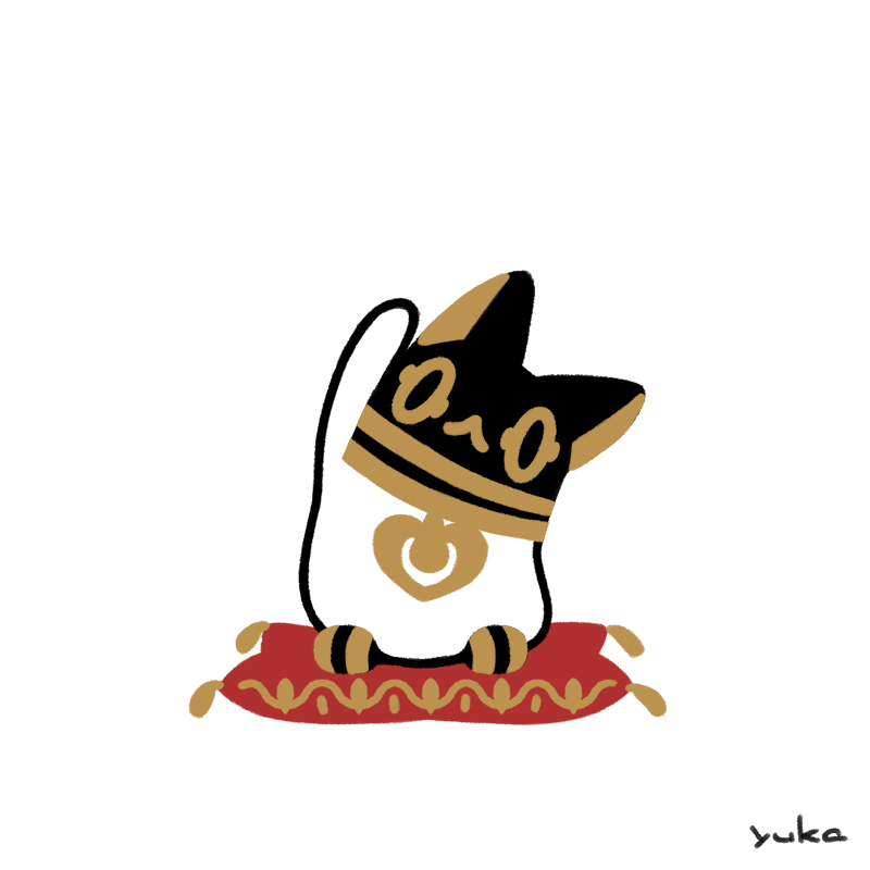 「スッ 

#招き猫の日 
#とーとつにエジプト神 」|とーとつにエジプト神のイラスト