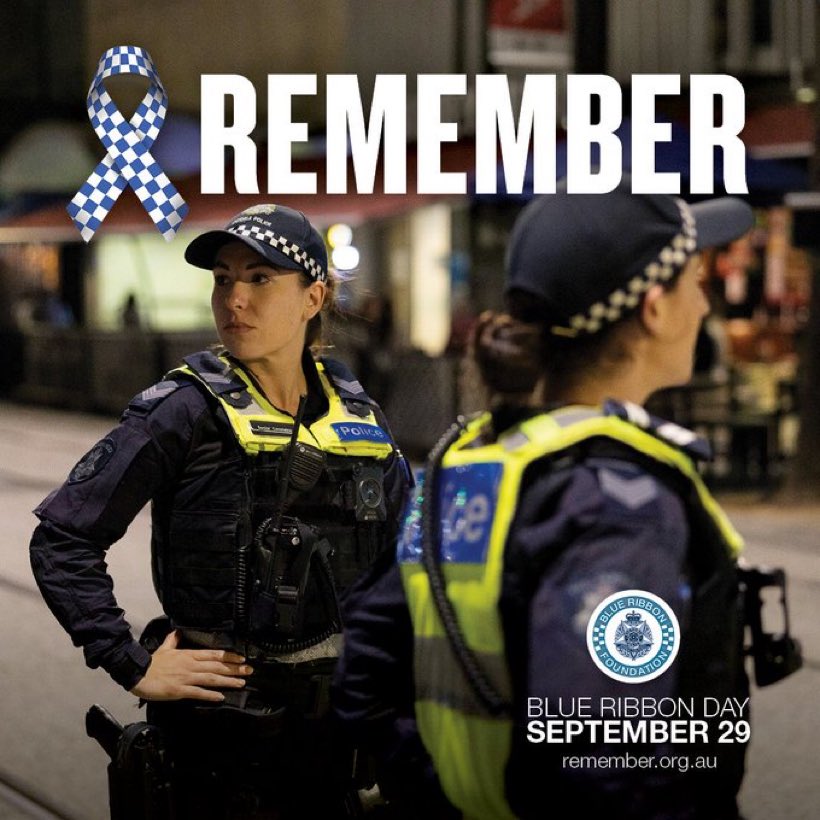 Thank you always 🙌🏻🙏🏻❤️@VictoriaPolice 

#BlueRibbonDay 
#vicpol
#ThankYouVicPolice