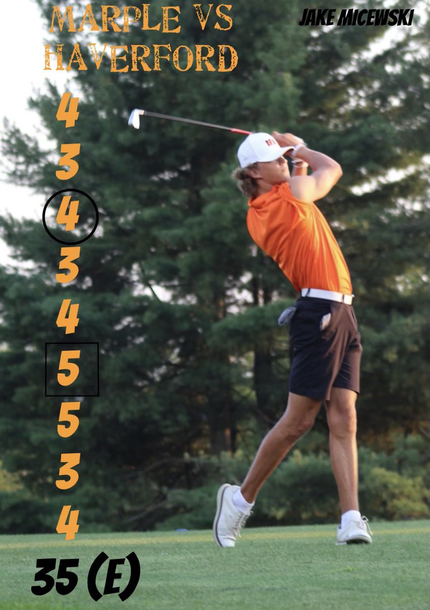 MNAthletics's tweet photo. We see you golf team and Jake Micewski leading both teams! Go Tigers, MN beat Haverford! @marplenewtown https://t.co/gxYLdcNVLs