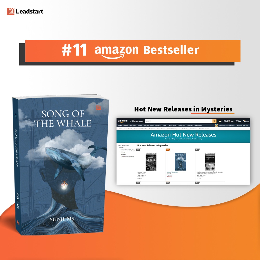 Leadstart_P's tweet photo. โSong of the Whale' by Sunil MS is now an Amazon Bestseller.
Grab your copies now - https://t.co/QKdkKoyiTb
@keypounder
#SongOfTheWhale #LeadstartBooks #Leadstart #AmazonBestseller https://t.co/5Xw2M2lowj