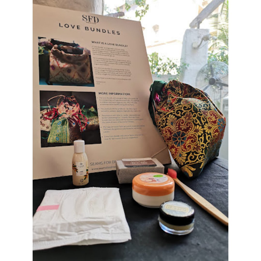 SFD Love Bundle is an initiative that patterns repurposing, uses scrap fabrics, and creates items that can substitute disposable products. Link in Bio

#SFD #seamsfordreams #giveinstyle #shopforjoy #sustainablefashion #createchange #saveourplanet #upcycle #recycle