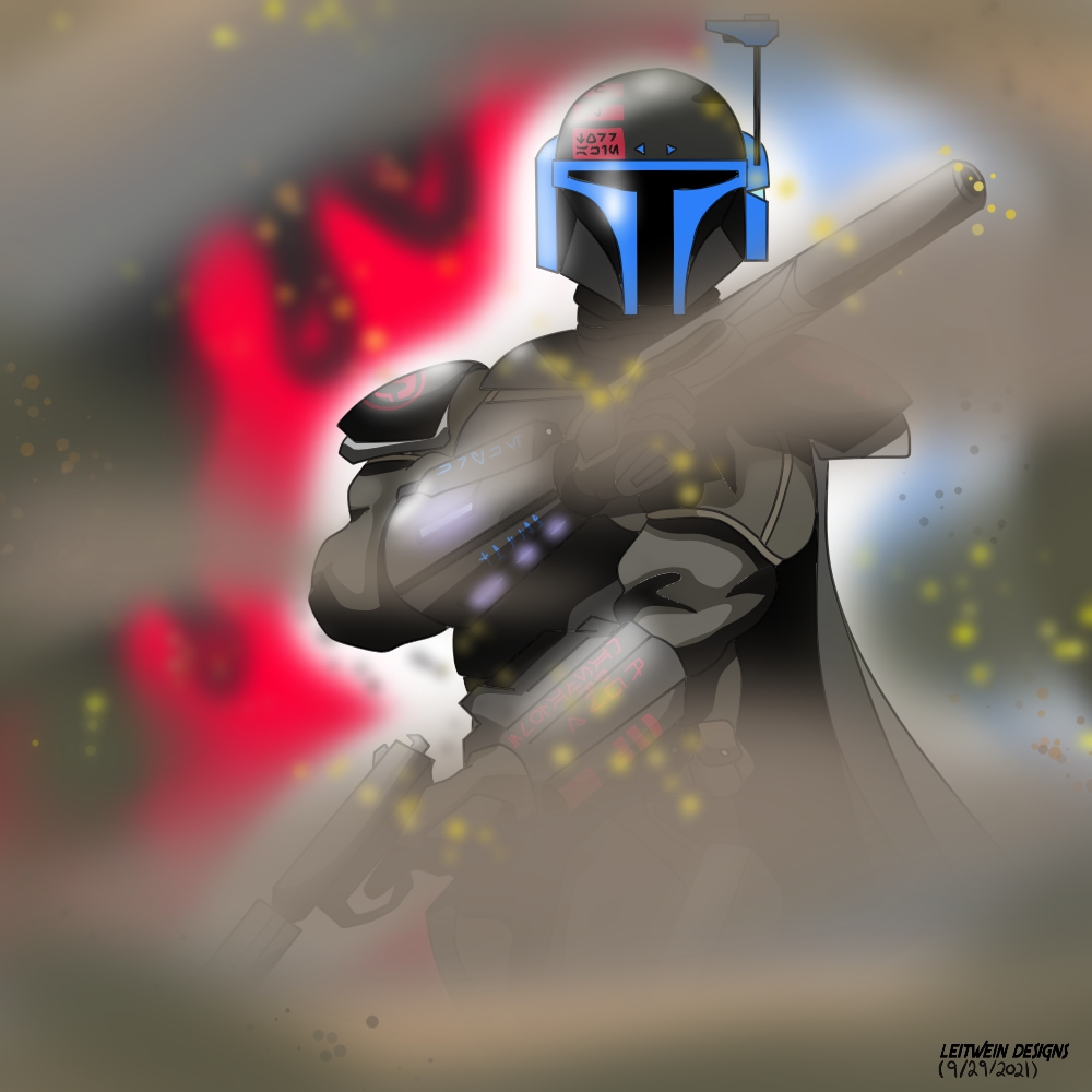 Vheh'aran Takuur of Clan Kryze

Bounty Hunter

Force Adept

Scourge of the Empire

#StarWarsFanArt #StarWarsOC #SW5e