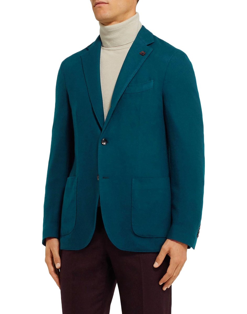 I will not buy this deep jade cashmere Lardini jacket, but it makes me happy that it exists.