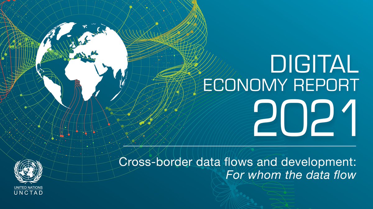 The 2021 #DigitalEconomyReport is out. It maps why global data governance matters for development amid a surge in data flows that will see global internet traffic in 2022 exceed all previous traffic combined up to 2016. But half the world is still offline: unctad.org/page/digital-e…