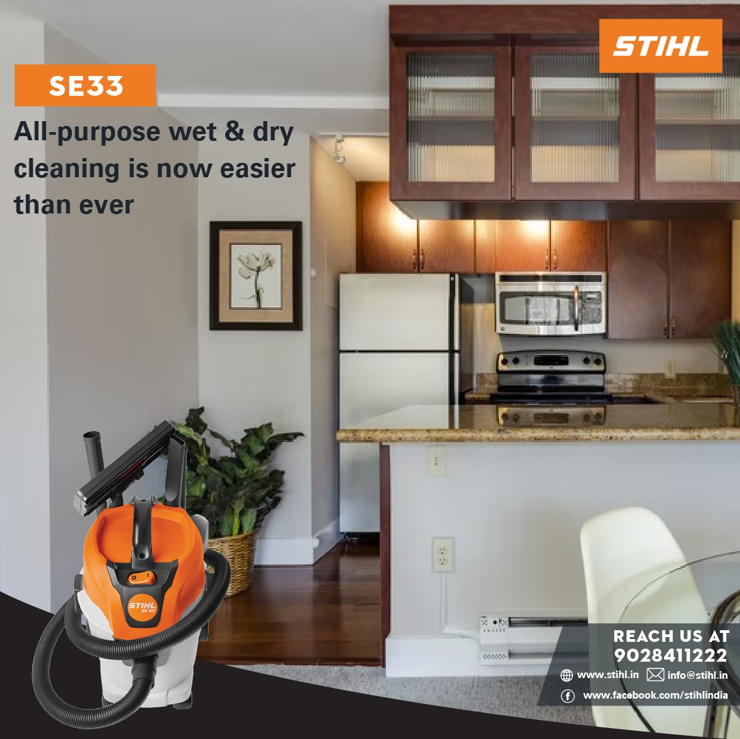 stihl_india's tweet photo. The #STIHL #SE33 #VacuumCleaner - A modern, compact, and portable vacuum cleaner, built for the modern household.
Contact your nearest dealer visit https://t.co/6TKppRzpRq or download stihlindia mobile app and click on "Dealers" section
Also, you can reach us at +91 9028 411 222 https://t.co/S6v8KJHNJp