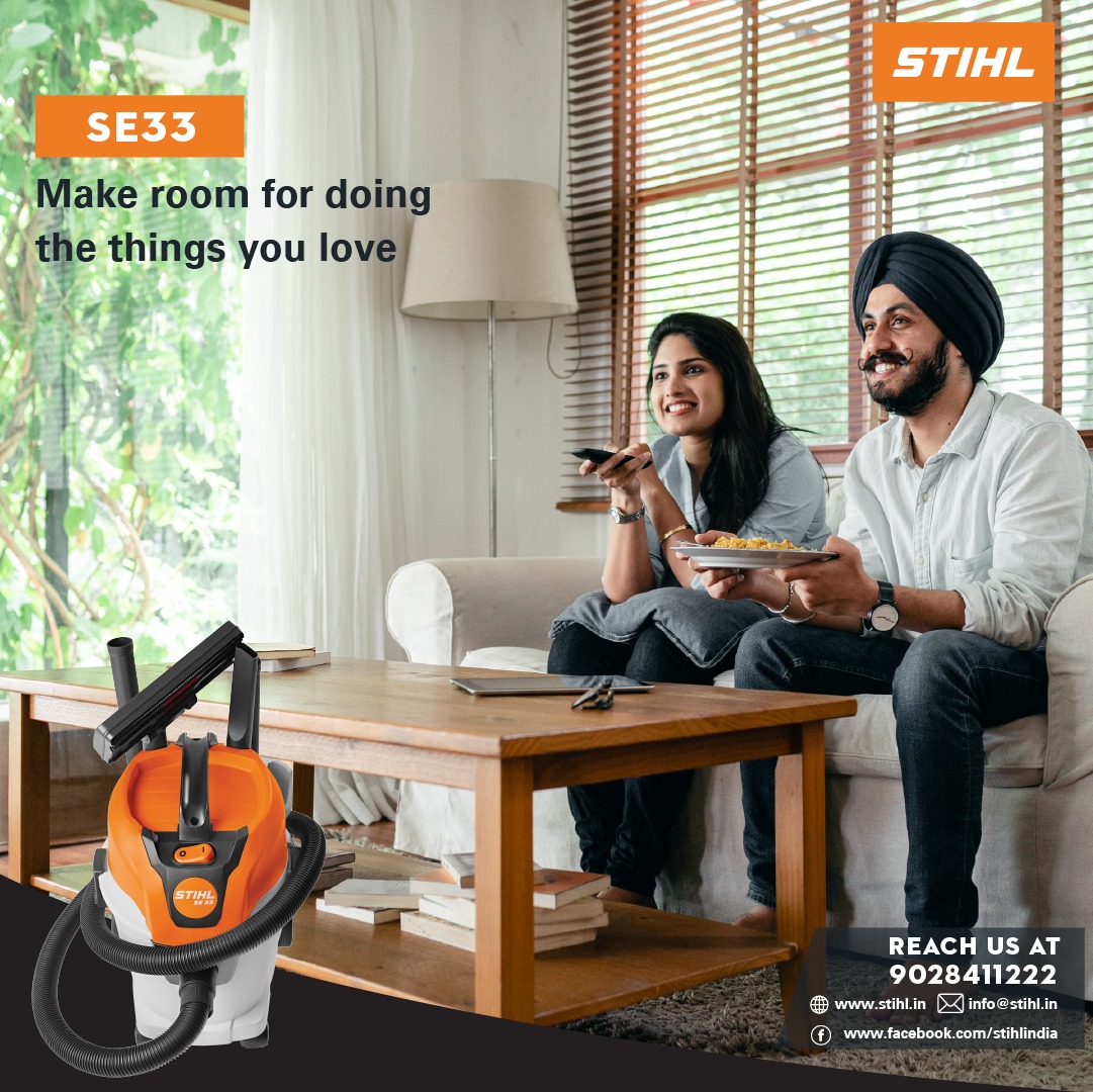 stihl_india's tweet photo. The #STIHL #SE33 #VacuumCleaner - A modern, compact, and portable vacuum cleaner, built for the modern household.
Contact your nearest dealer visit https://t.co/6TKppRzpRq or download stihlindia mobile app and click on "Dealers" section
Also, you can reach us at +91 9028 411 222 https://t.co/S6v8KJHNJp