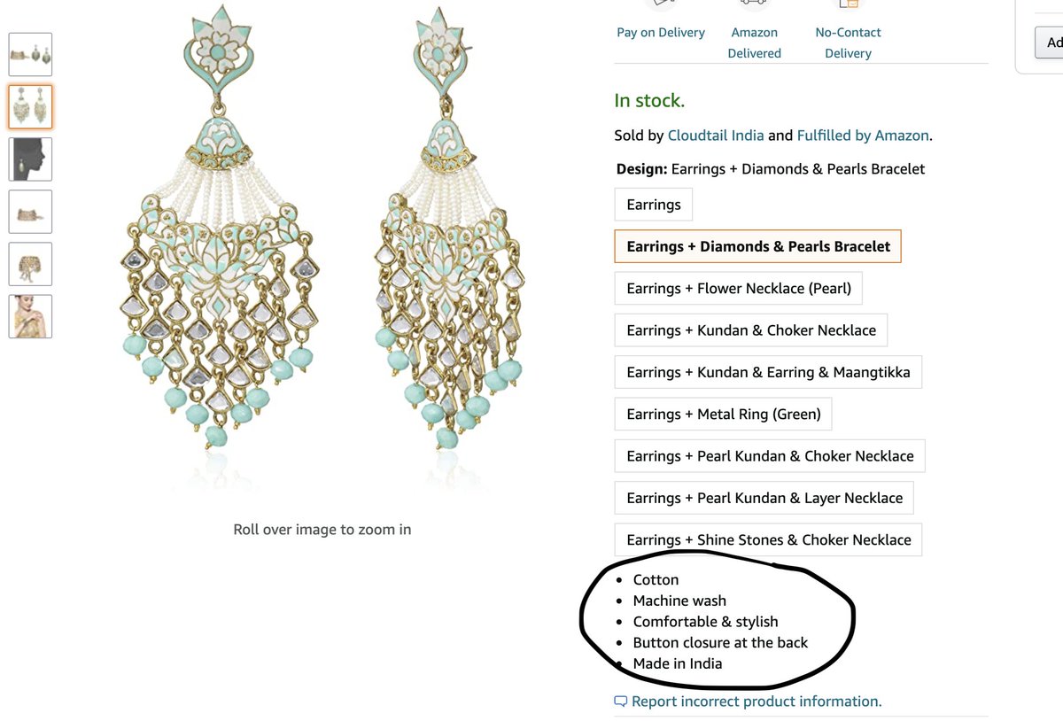 recruiteeverse's tweet photo. @amazon @amazonIN Didn't know Amazon was selling 'washable' earrings! https://t.co/OYQ44BcZ9D