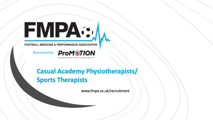 FMPA_Official's tweet photo. FMPA RECRUITMENT

⚽ Casual Academy Physiotherapists/Sports Therapists

To assist in the delivery of the academy medical provision to the School Boy programme (u9’s -u16’s). 

Full details &amp; apply:👉 https://t.co/GJX4RYTlIG

#workinfootball #physiotherapist #sportstherapist https://t.co/7pLkduf7DV
