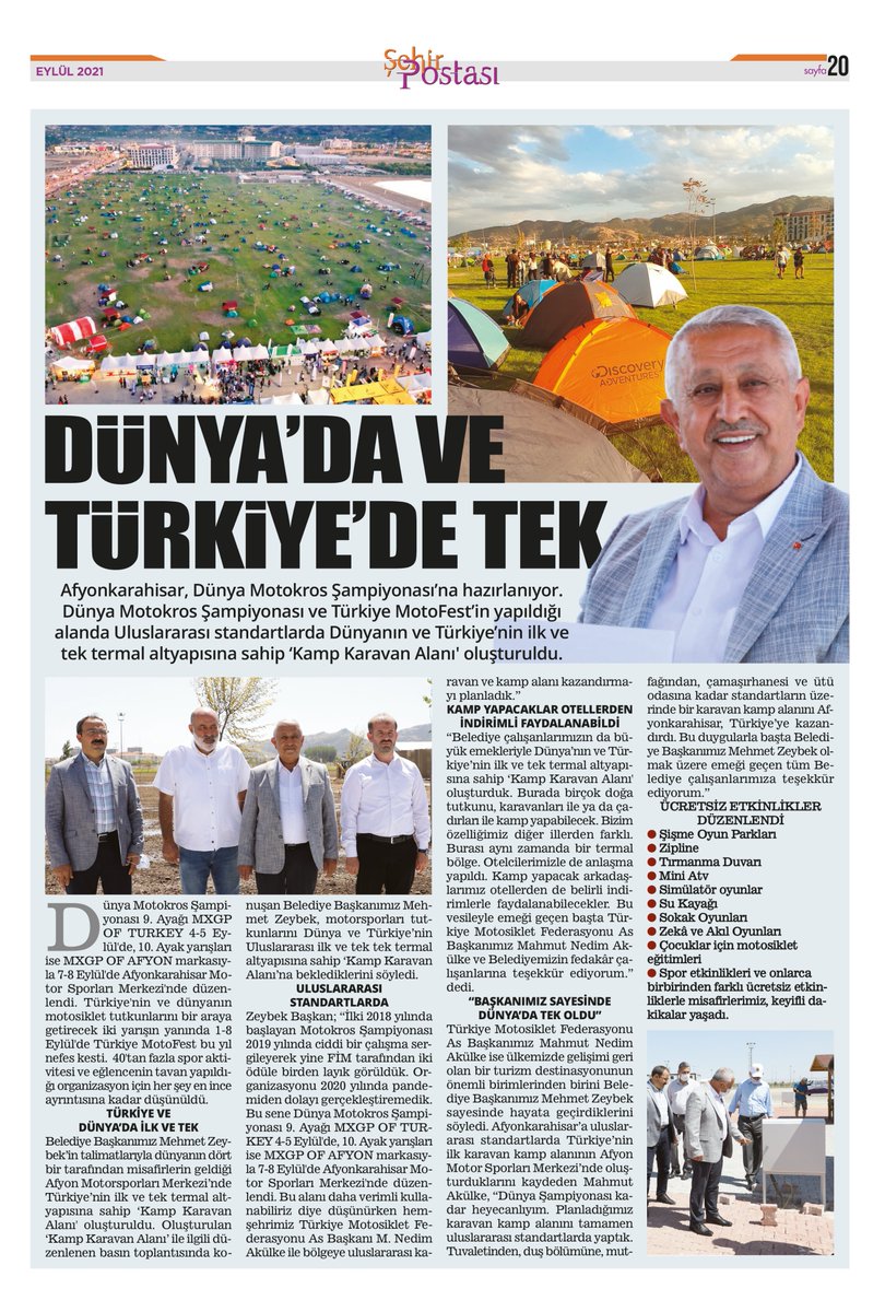 Şehir Postası Gazetemizin Eylül 2021 Sayısı sizlerle....
Gazetemizin tüm sayfalarına sehirpostasi.com adresinden ulaşabilirsiniz...
<a href="/afyonbelediyesi/">T.C. Afyonkarahisar Belediyesi</a> 
<a href="/zeybekbaskan/">Mehmet Zeybek</a> 
#afyonkarahisar 
#eylül
#çarsamba