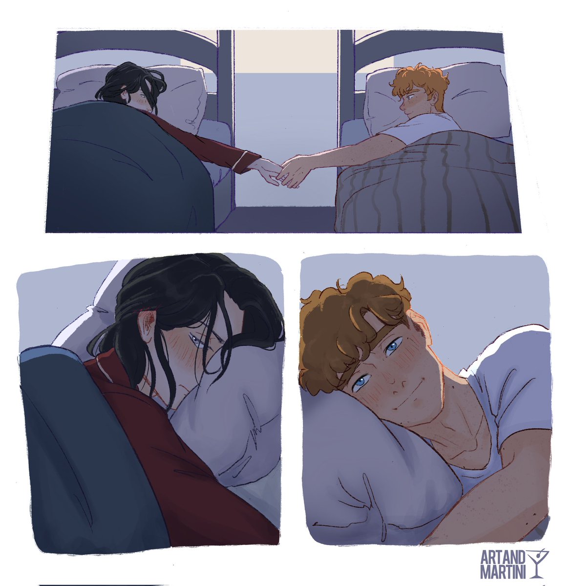 artandmartini's tweet photo. Just some roommates holding hands 💙💛
#Snowbaz #SimonSnowSeries https://t.co/Pptyu73YB0