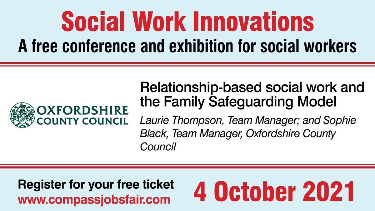 COMPASSeventsUK's tweet photo. Laurie Thompson &amp; Sophie Black @OxfordshireCC discuss the Relationship-based social work and the Family Safeguarding Model and how its designed to empower families and social workers. @OBU_SWSociety @MelaniePearce12 #CJFB2021 @SocWorkToday 
 
https://t.co/ZAgkv3zdjJ https://t.co/RIelfgaxrY