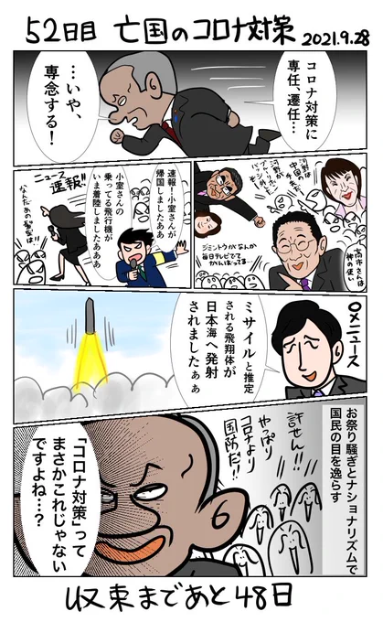 #100日で収束する新型コロナウイルスリターンズ 
52日目 亡国のコロナ対策 