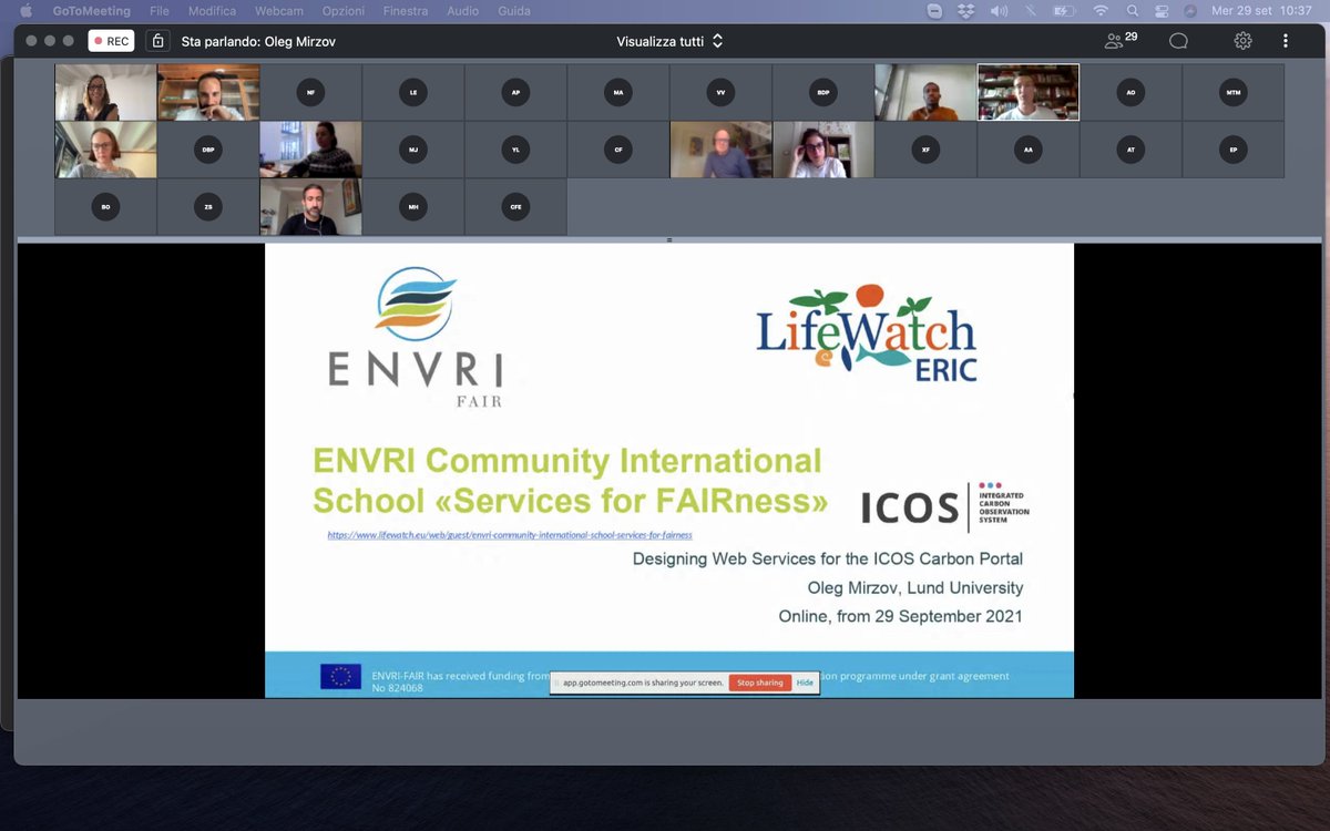 LifeWatchERIC's tweet photo. Three great sessions today at the @ENVRIcomm International School on 'Designing Webservices for Data', with trainers:
➡️ @zhiming72
➡️ @oleg_mirzov
➡️ Alessandro Spinuso of @KNMI
➡️ LW ERIC's Antonio José Sáenz-Albanés &
➡️ @GatMesquer
#FAIRdata #FAIRservices💡 https://t.co/M5gk5BgQLQ