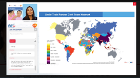 PWsmiletrain's tweet photo. Director of Global Oral Health Programs #DrMonicaDominguez is presenting now on @fdiworlddental Oral Health Campus about @Smiletrain's sustainable model &amp; vision to support #cleftoralhealth globally https://t.co/8iFem8h1p7