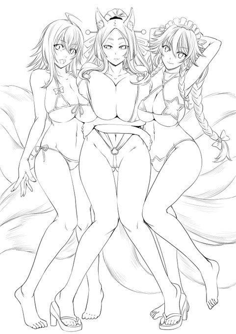 #コミッション #ハイスクールDxD  配信が途中で終わってしまったペン入れの完了です 