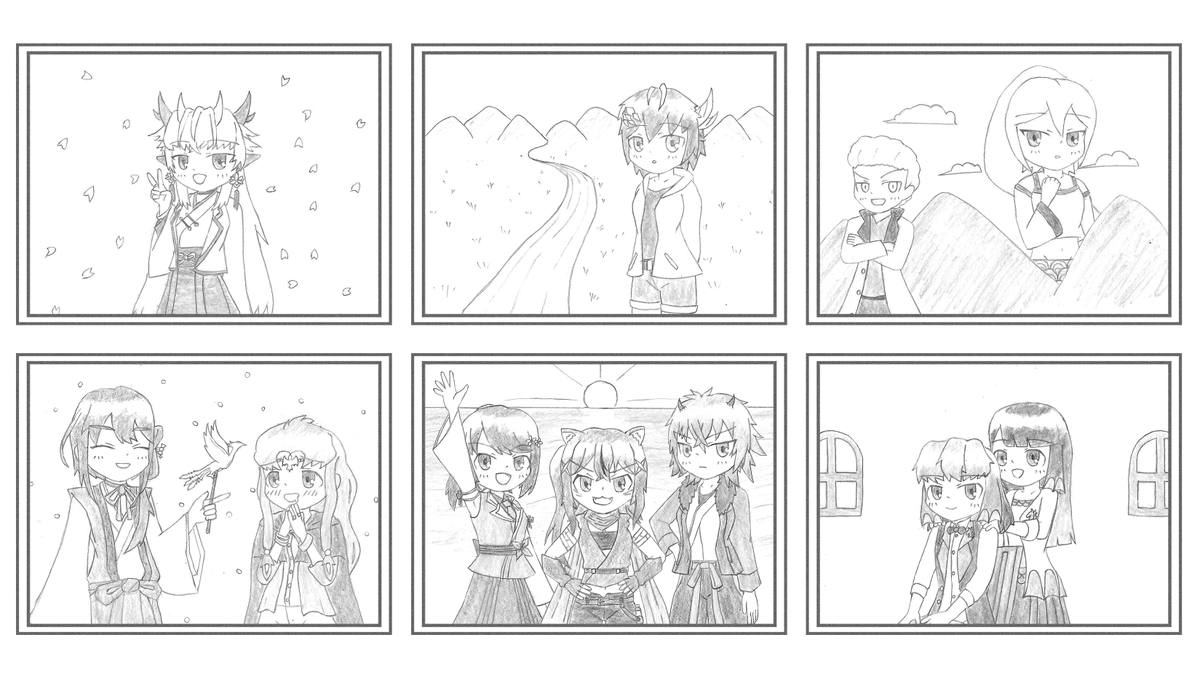 #今月描いた絵を晒そう 
うちの子もよその子も描いたね・・・ 