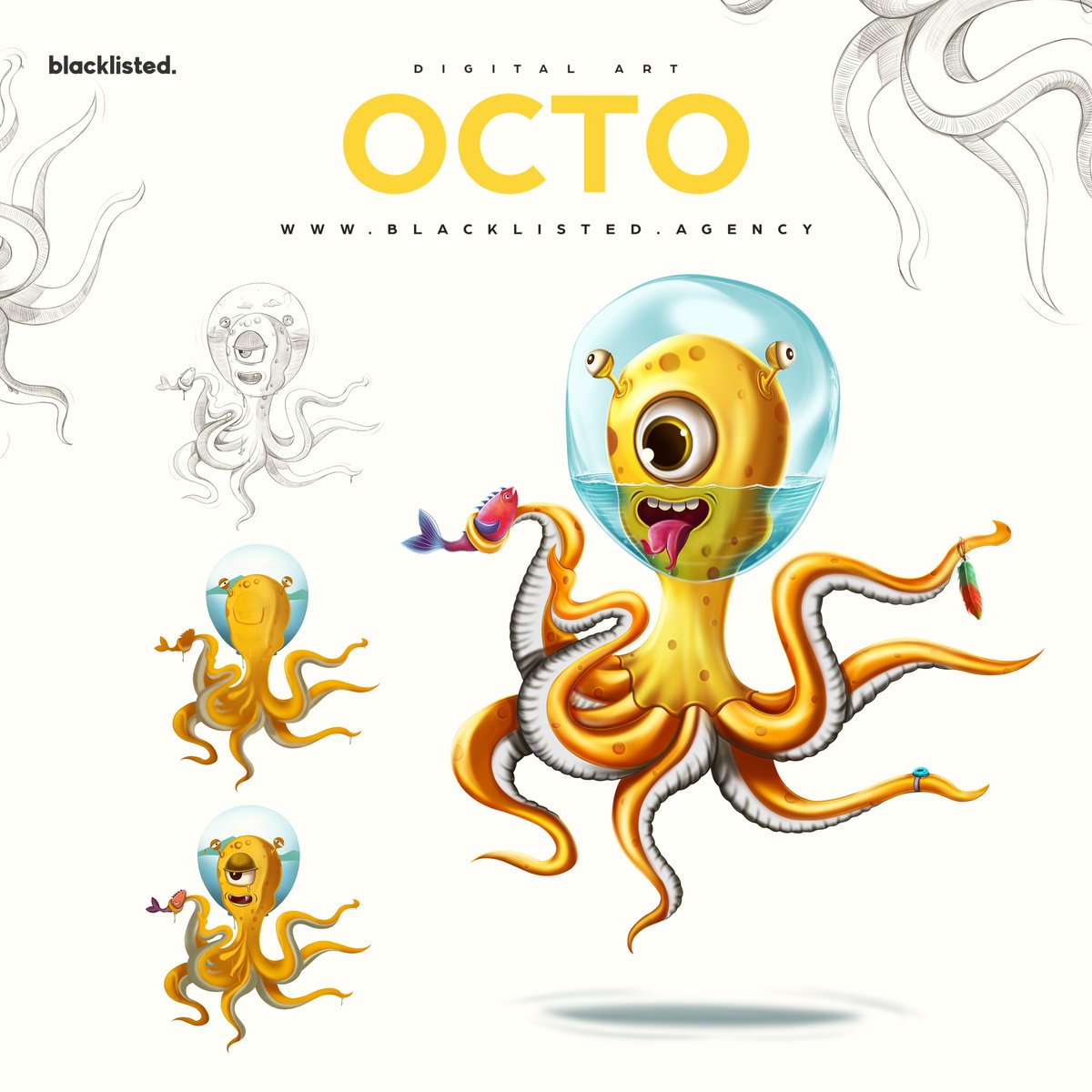 blacklistedag's tweet photo. Sharing Digital Art Project - Octo , we recently worked on at @blacklistedag .
For more details visit here :
https://t.co/sTi49wf3kw
or
https://t.co/bHsRA2y2q5
Thank you
#octopus #octopusart #digitalart #fineart #illustration #digitaloctopus #blacklisted #blacklistedagency https://t.co/rXrqizXKCq