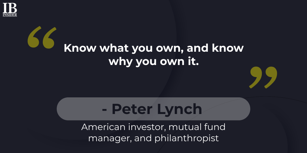 insider_ib's tweet photo. "Know what you own, and know why you own it." - Peter Lynch

#IBinsider #wednesdaywisdom https://t.co/KTjQQUMKGt