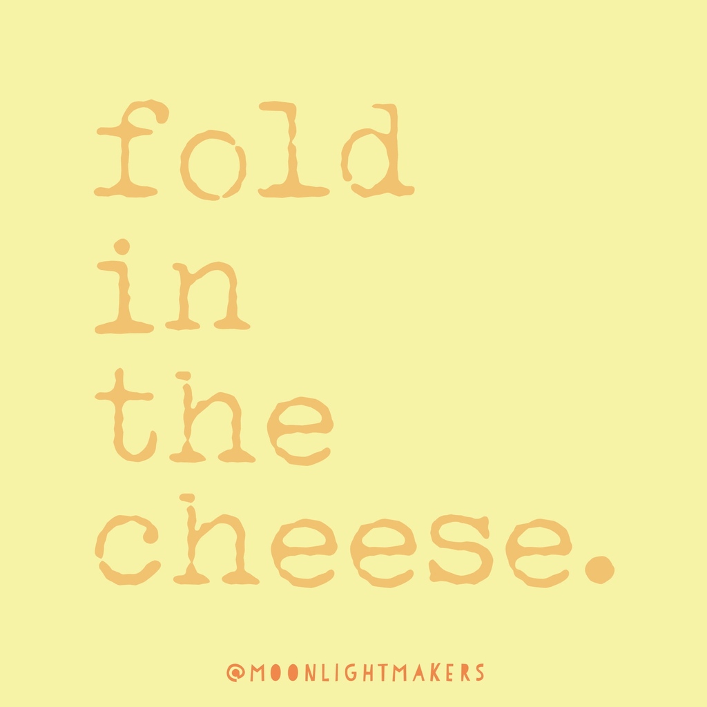MoonlightMakers's tweet photo. This is your recipe! You fold in the cheese then! Where are our Schitt$ Creek fans at?!

🧀 https://t.co/H5bgaZKmEU 🧀

#foldinthecheese #schittscreek #ewdavid #typography #themoreyouknow #funfacts
⁠
#supportsmallbusiness #goingglobal #moonlightmakers #screenprinting #asheville https://t.co/6HwbM6QPa6
