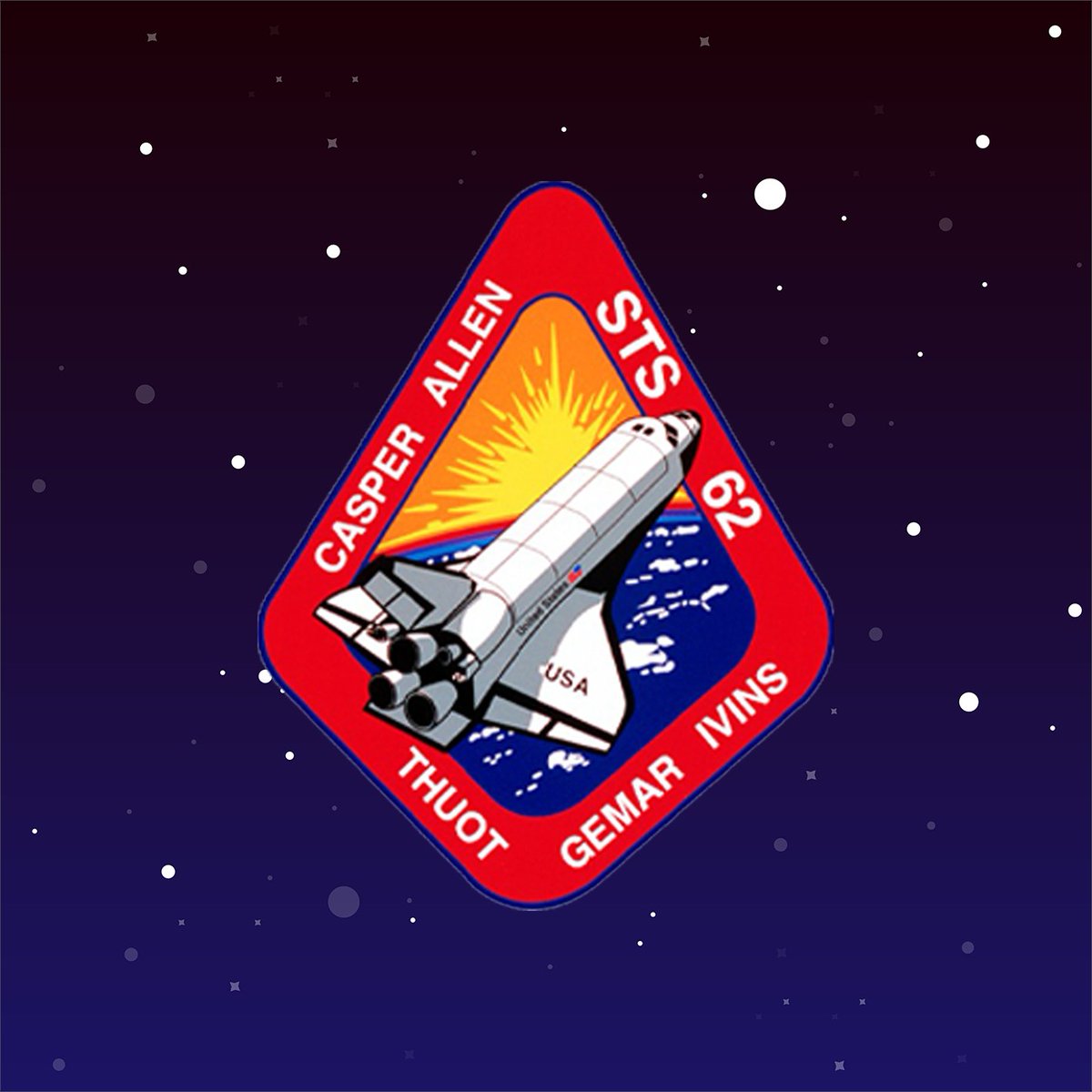 WaterRokit's tweet photo. The 14 day mission of STS-62 was the latest in a series of extended duration orbiter (EDO) flights, providing additional information for on-going medical studies.

#waterrokit #NASA #science #missionpatches #STS62 #orbiter https://t.co/dQiGD8KxF4