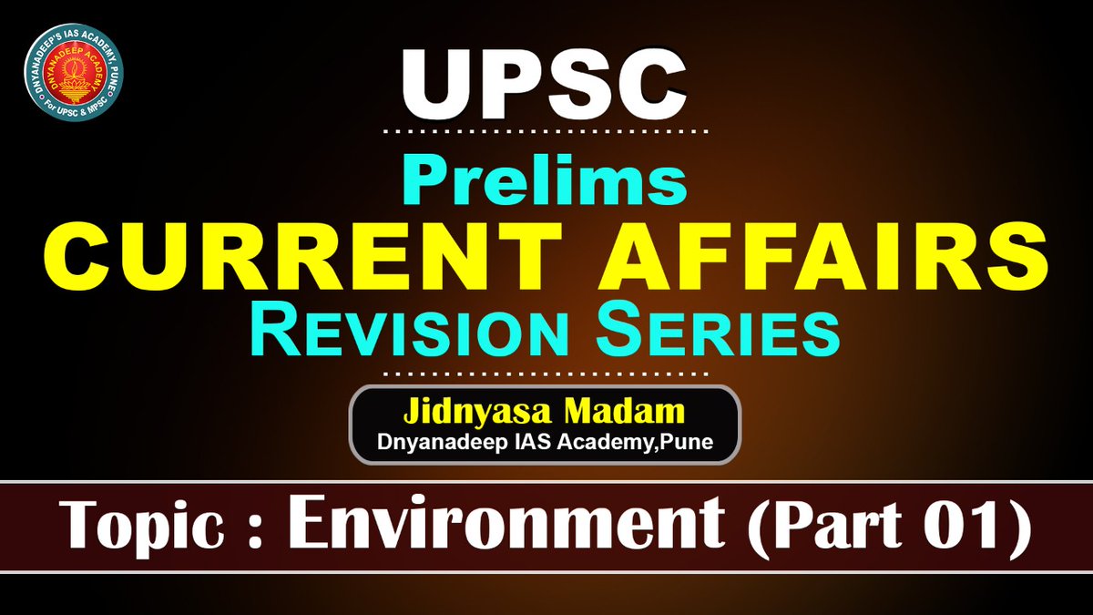 academy_pune's tweet photo. UPSC Prelims Current Affairs revision Series - By- Jidnyasa Madam https://t.co/03TVfcljui via @YouTube https://t.co/cW1v9ZlZZJ