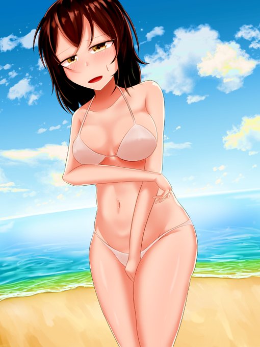 「short hair white bikini」 illustration images(Latest)