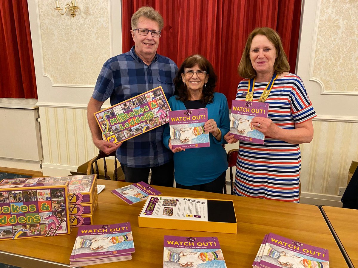 We welcomed Lyn and Tony Churchill to our meeting who spoke to us about 'Watch Out!', their mission to help children deal with the challenges and dangers they face in life and to give them the skills to deal with them.  Check out the website: okourkids.co.uk