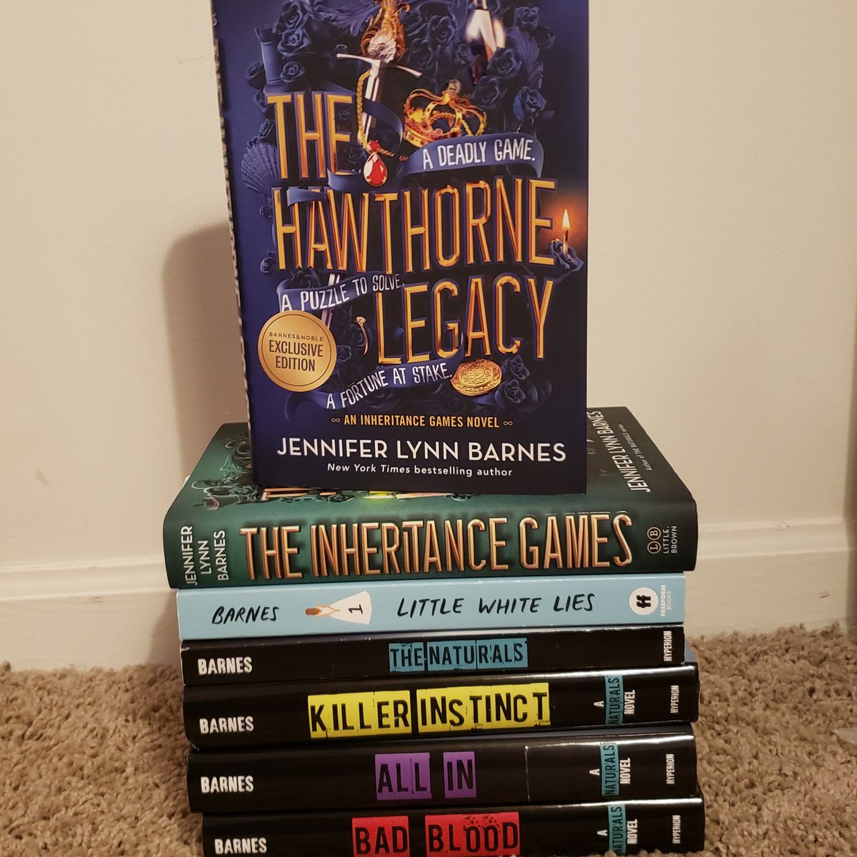 I'm just going to say it. <a href="/jenlynnbarnes/">Jennifer Lynn Barnes</a> is the modern-day YA Agatha Christe. 🕵️‍♀️ #inheritancegames #thenaturals #littlewhitelies