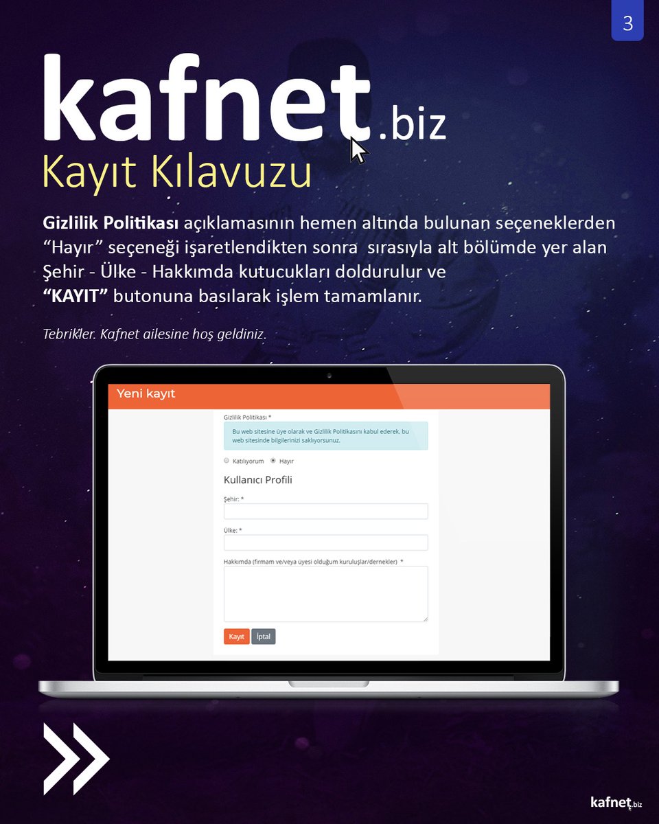 KAFFED's tweet photo. KAFFED ve KAFİAD desteğiyle hazırlanan KafNet portalına işletmelerini eklemek isteyen kullanıcılar için işletme kayıt kılavuzumuz hazır. Kayıtlar ücretsizdir!
https://t.co/4pB5pJqFlt 
https://t.co/xeVj0j4yYI
#KAFNET 
#KAFFED 
#KAFİAD https://t.co/UaEIVbpc5M