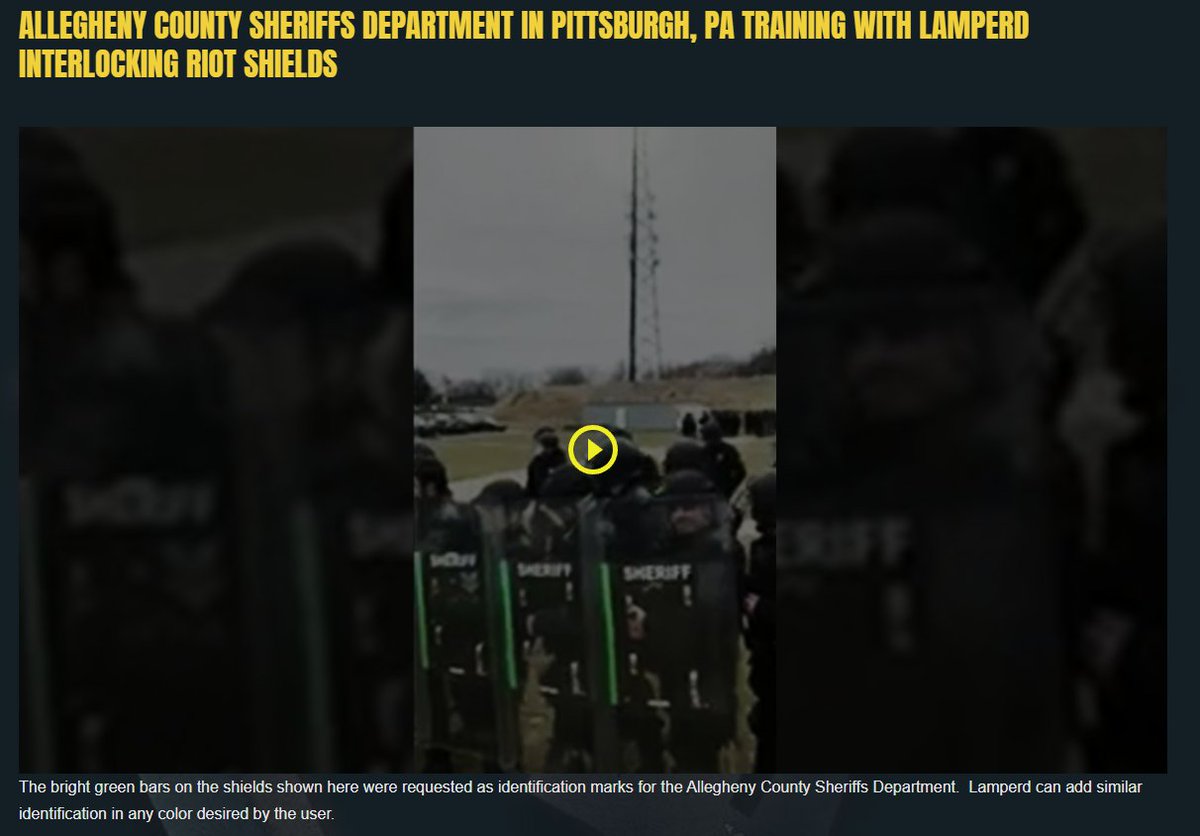 Lamperd_LLLI's tweet photo. $LLLI: Allegheny County Sheriff's Department in Pittsburgh, PA training with Lamperd Interlocking Riot Shields https://t.co/cOvnDLWLYx #RiotControl #RiotShields #CrowdControl #PrisonRiots #PoliceGear #LessLethal #NonLethal
#Military #AlleghenyPA #SheriffsDept #OfficerTraining https://t.co/uEZX1eA3Ti