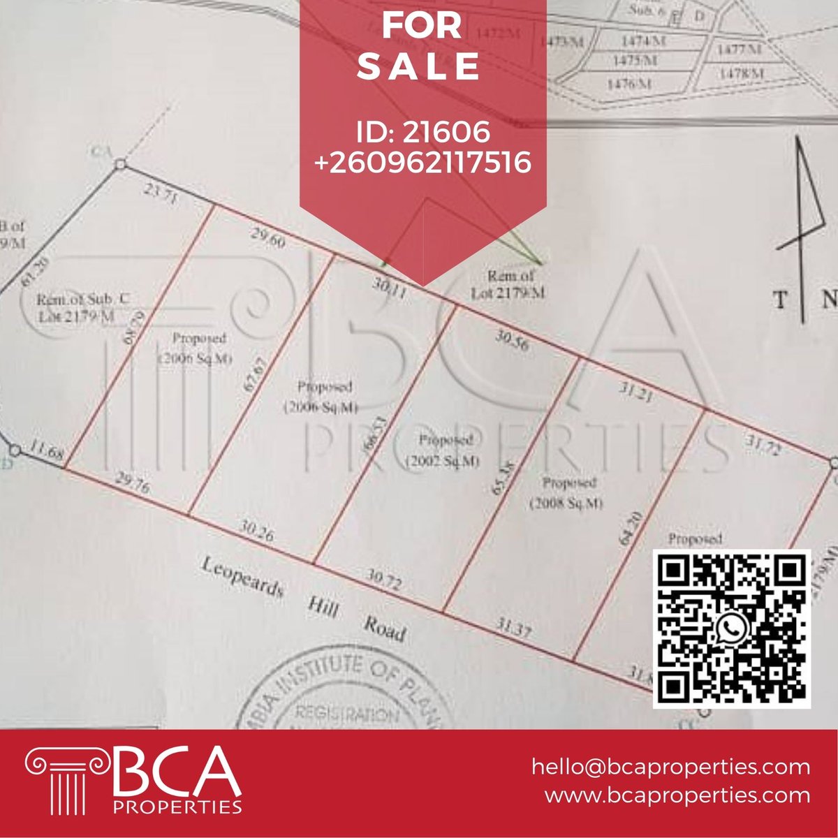 Prime plots for sale on Leopards Hill road each measuring approximately 2000 square metres in size. Get in touch for keen inquiries.
See more details: bcaproperties.com/property/prime…
#bcaproperties #propertyinzambia #property #realestate #PrimeLocation #leopardshill #landforsale